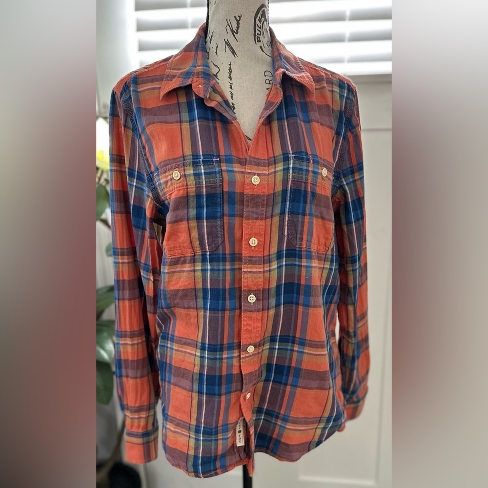 ✨ Lucky Brand Men’s Plaid Shirt – 100% Cotton, Size Small ✨ - Picture 2 of 13